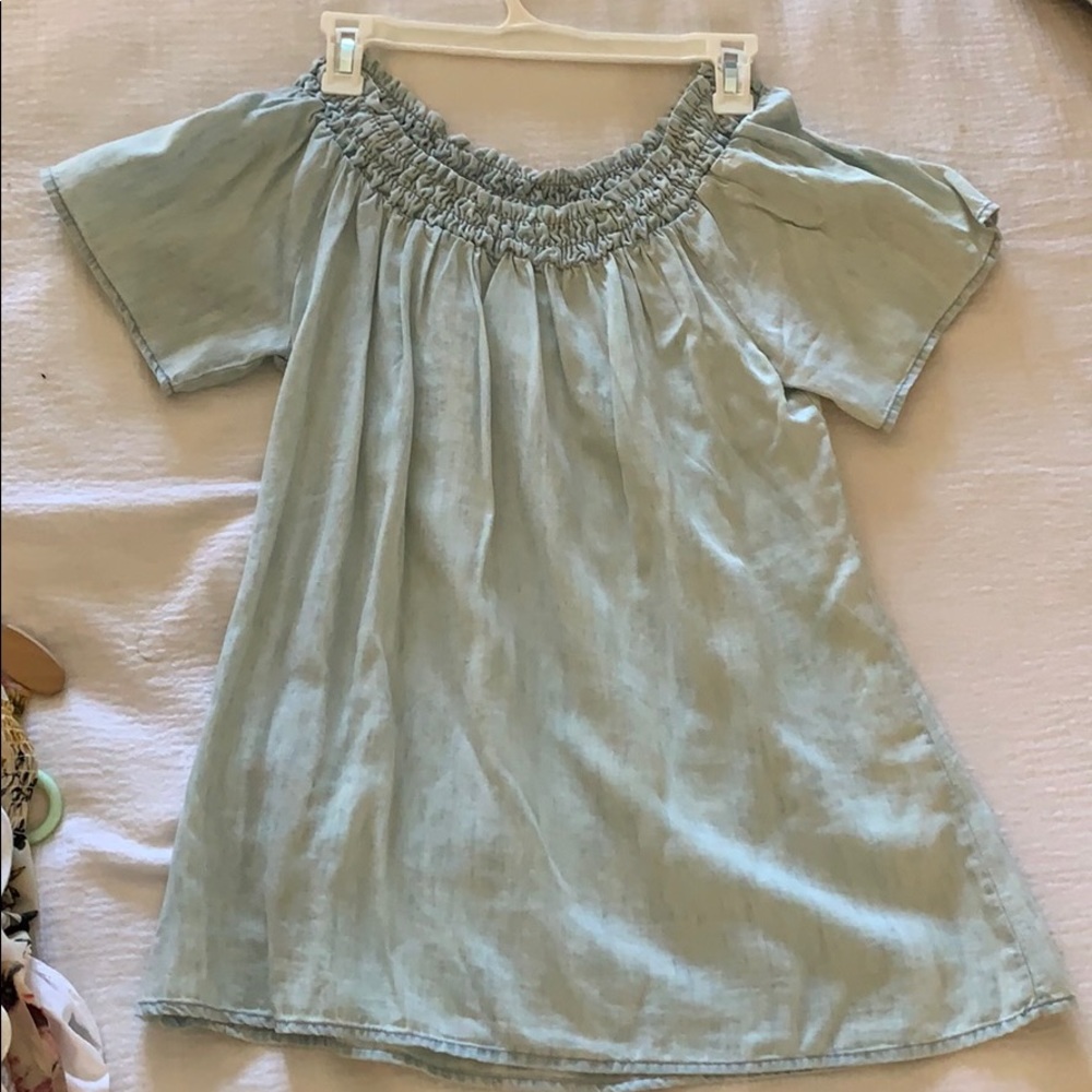 Michael Stars Chambray off the shoulder top